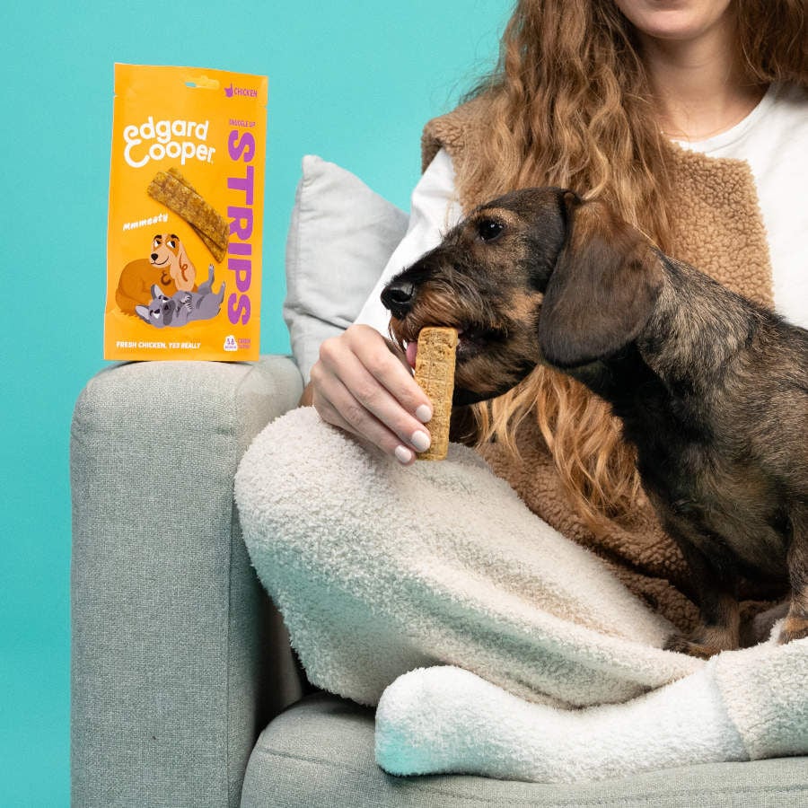75 g Edgard & Cooper Tiras de Cordero y Pavo snack para perros, , large indicador imagen numero 3
